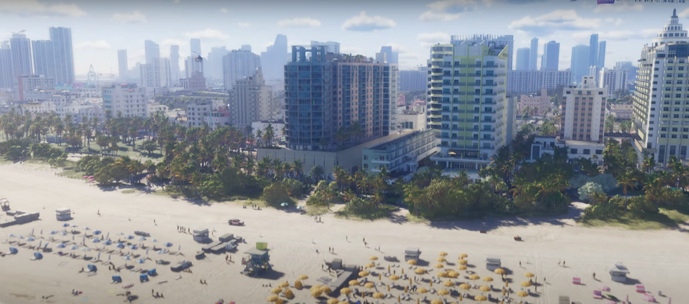 A Florida beach - shown in-game in GTA 6