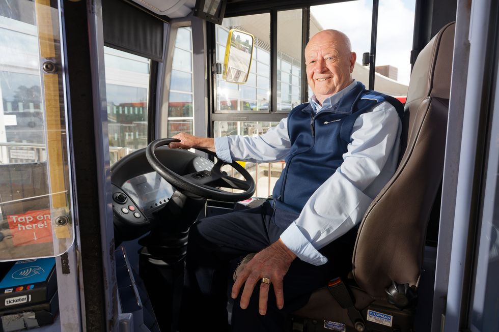 Longest serving bus driver vows to stay behind wheel