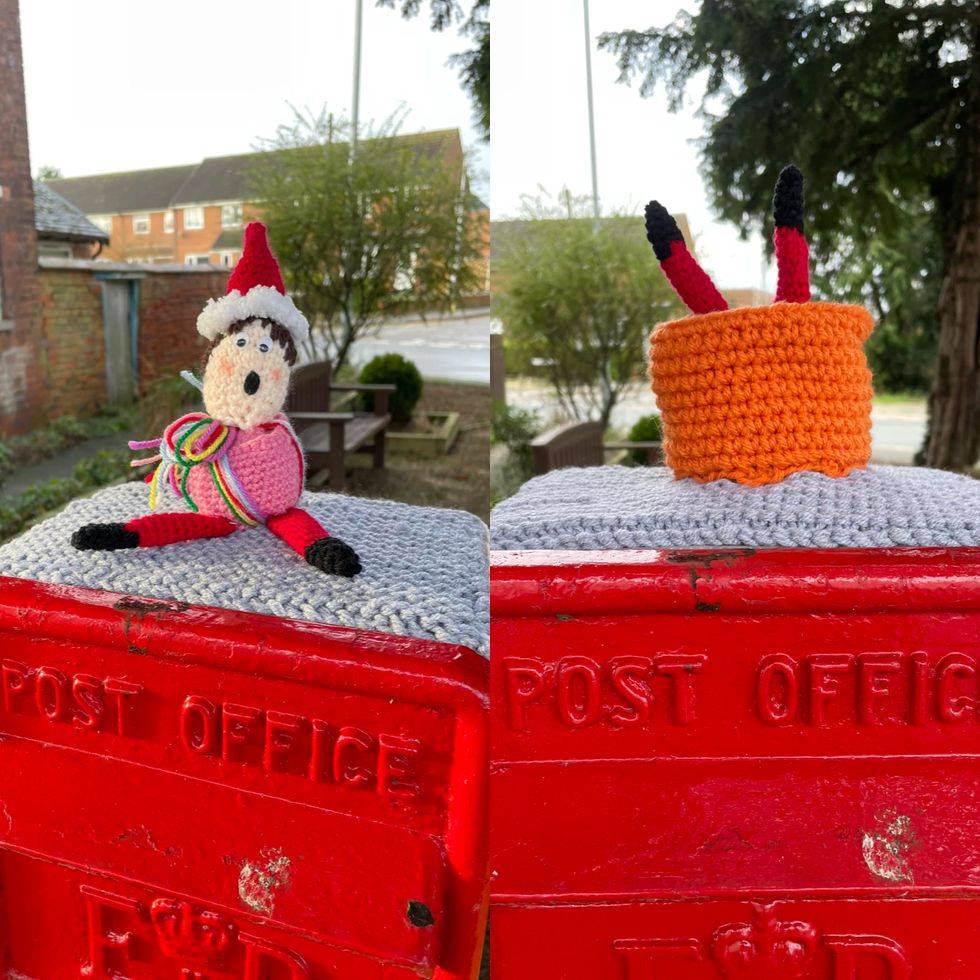 Crocheted ‘elf on shelf’ captured in sticky situations brings festive joy