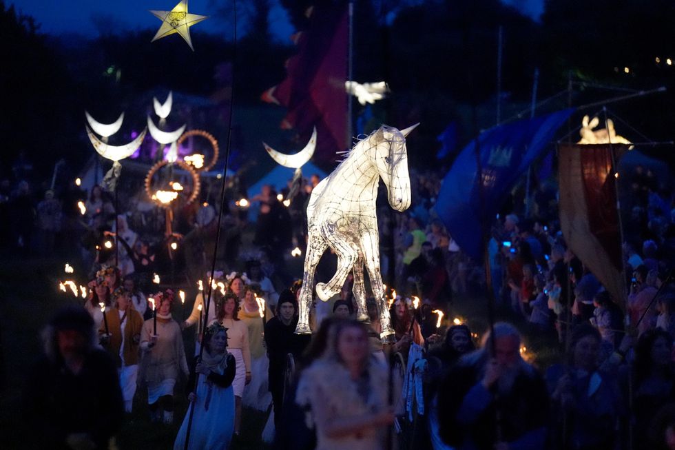 Thousands celebrate return of summer at Bealtaine Fire Festival