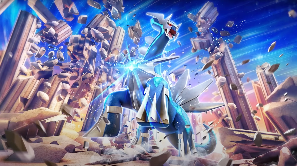 A screenshot from Dialga artwork from the latest Pokemon TCG Pocket Booster Packs