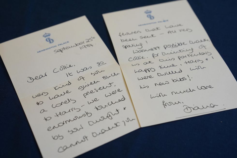 Diana’s letters to former housekeeper sold at auction for more than £54,000