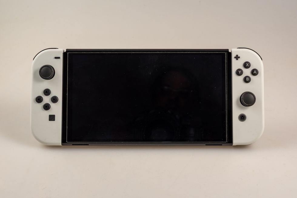 A stock image of the Nintendo Switch O-LED model