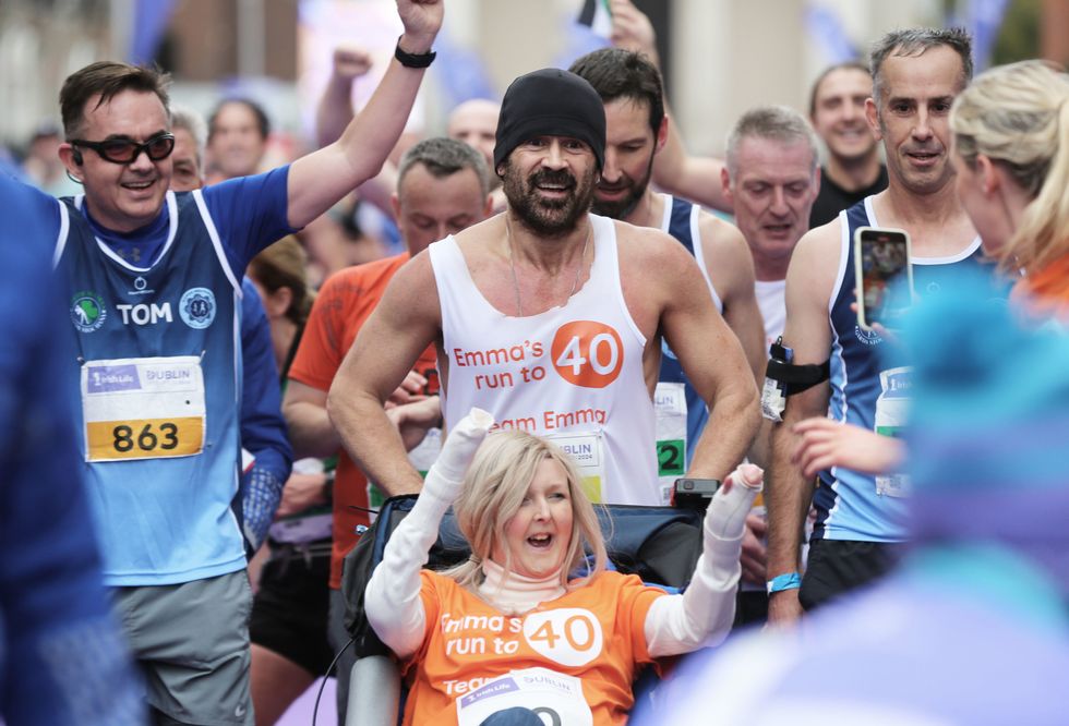 Hollywood star Colin Farrell hails friend’s courage after Dublin Marathon finish