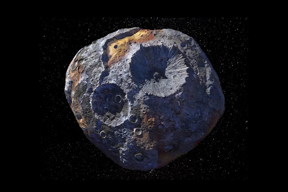 an artist s impression of psyche u00a0which lies in the main asteroid belt between mars and jupiter