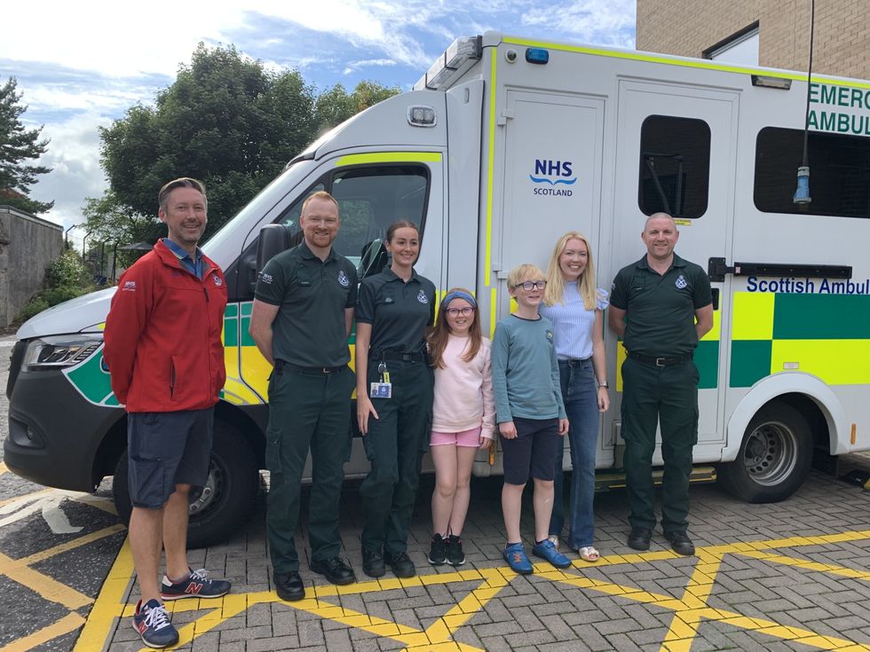 Siblings earn recognition from ambulance service for saving mother’s life