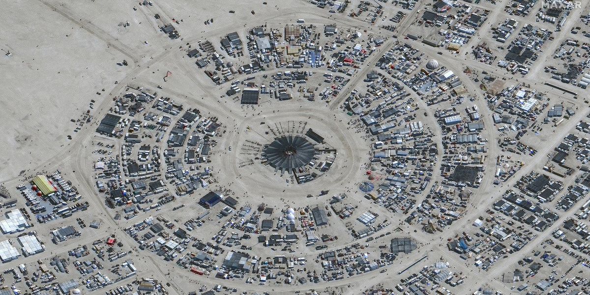 Stunning Photos Capture What Burning Man Festival Looks Like From Space Indy100