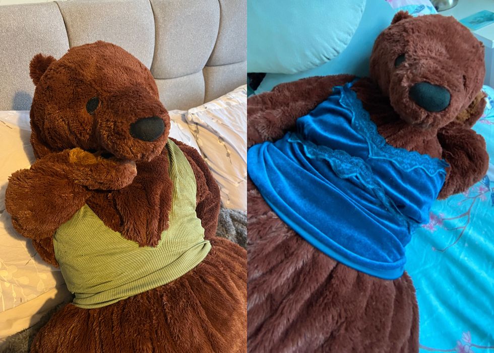 Strike a pose: Vinted user goes viral for modelling clothes on Ikea bear