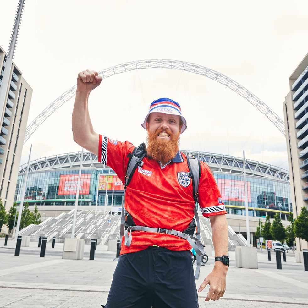 ‘Hardest Geezer’ arrives at Euros for first England game