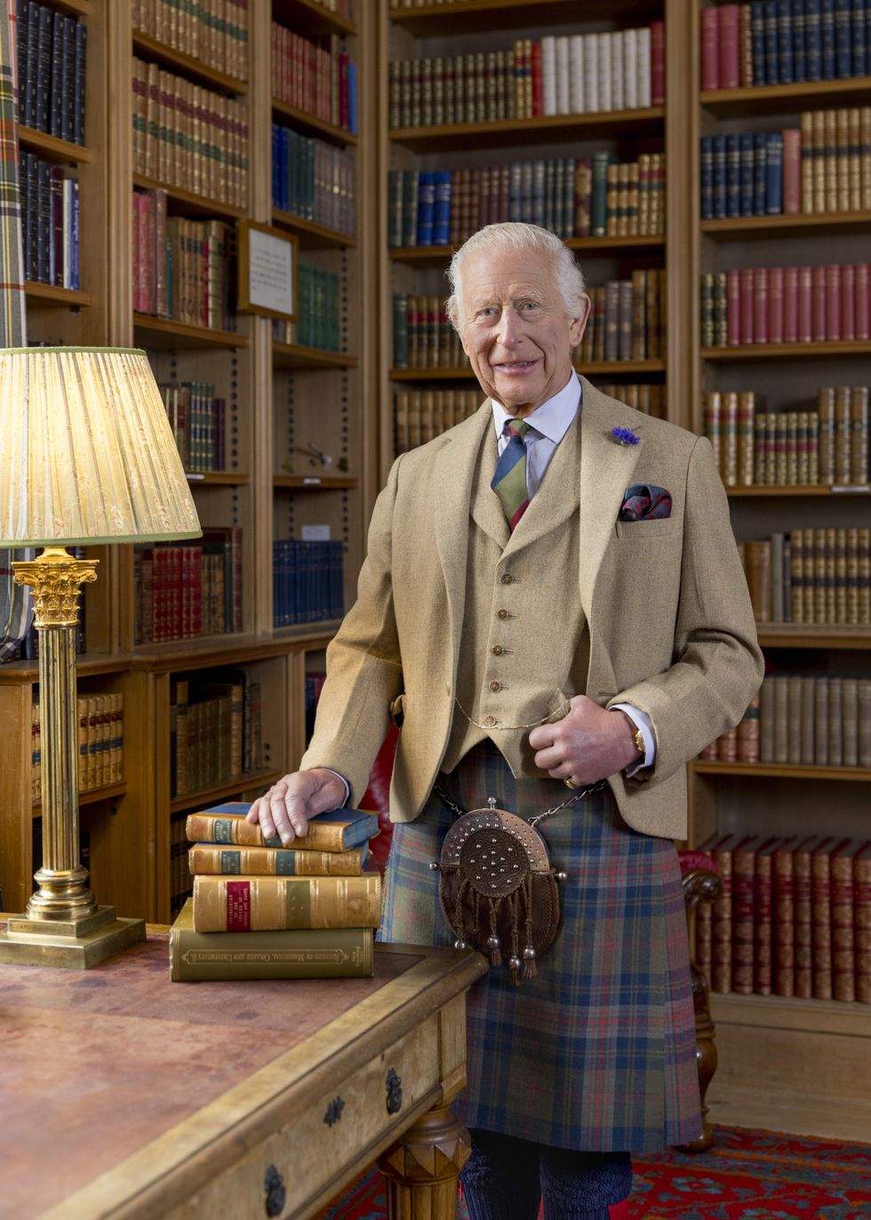 Charles wears tartan kilt in new image released to mark Burns Night