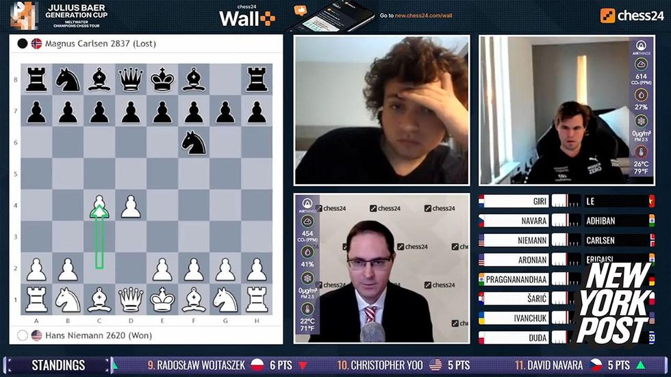 Chess Grandmaster Hans Niemann Gets Pre-Match Butt Scan After