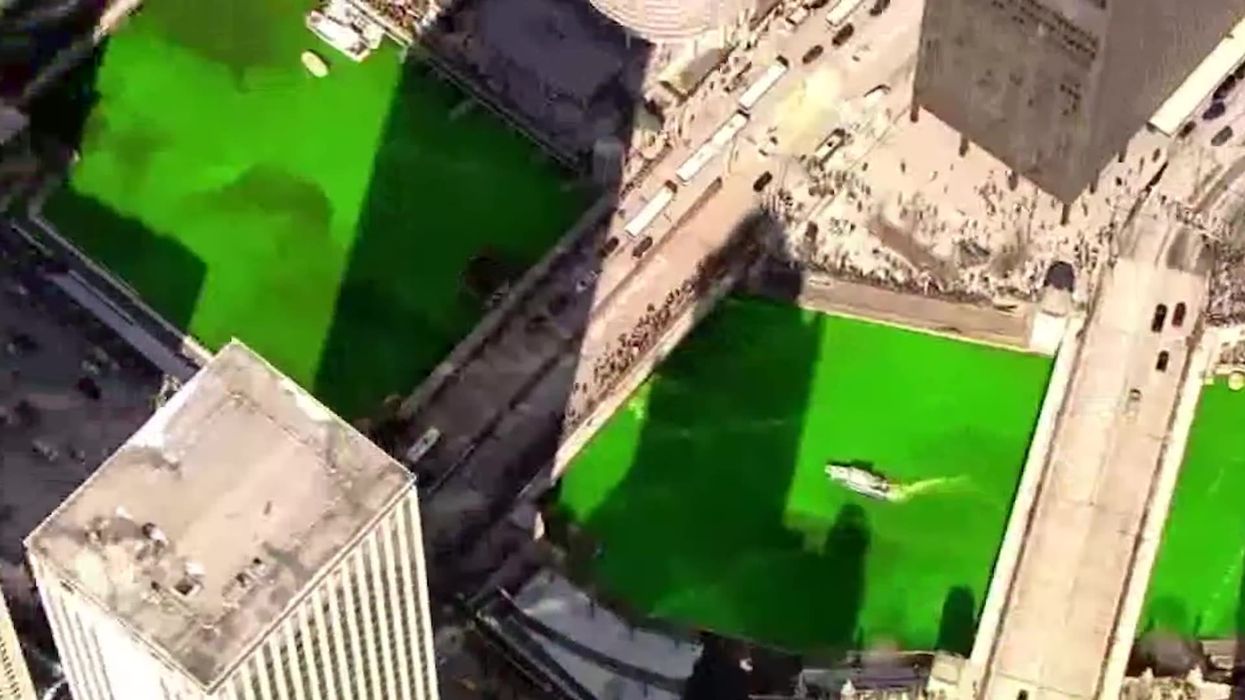 Chicago River Turning Green for St. Patrick's Day - Parade