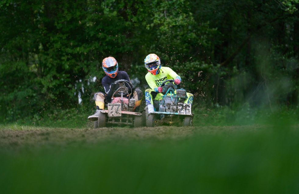 In Pictures: Competitors all revved up for lawnmower racing world champs