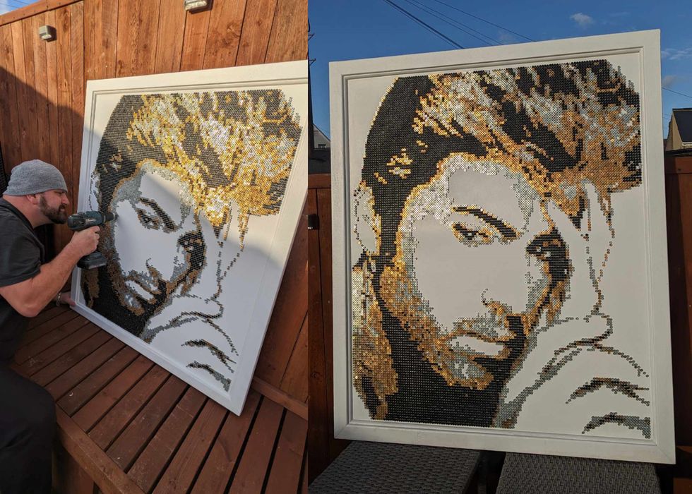 Graphic designer creates George Michael ‘tribute with twist’ using 12,000 screws