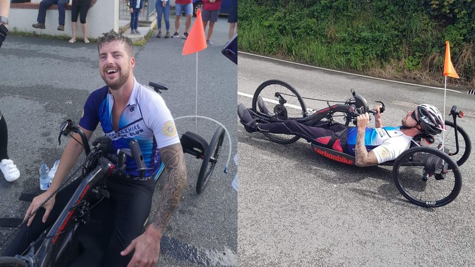 Man cycling length of Wales in handbike for local boy with cancer