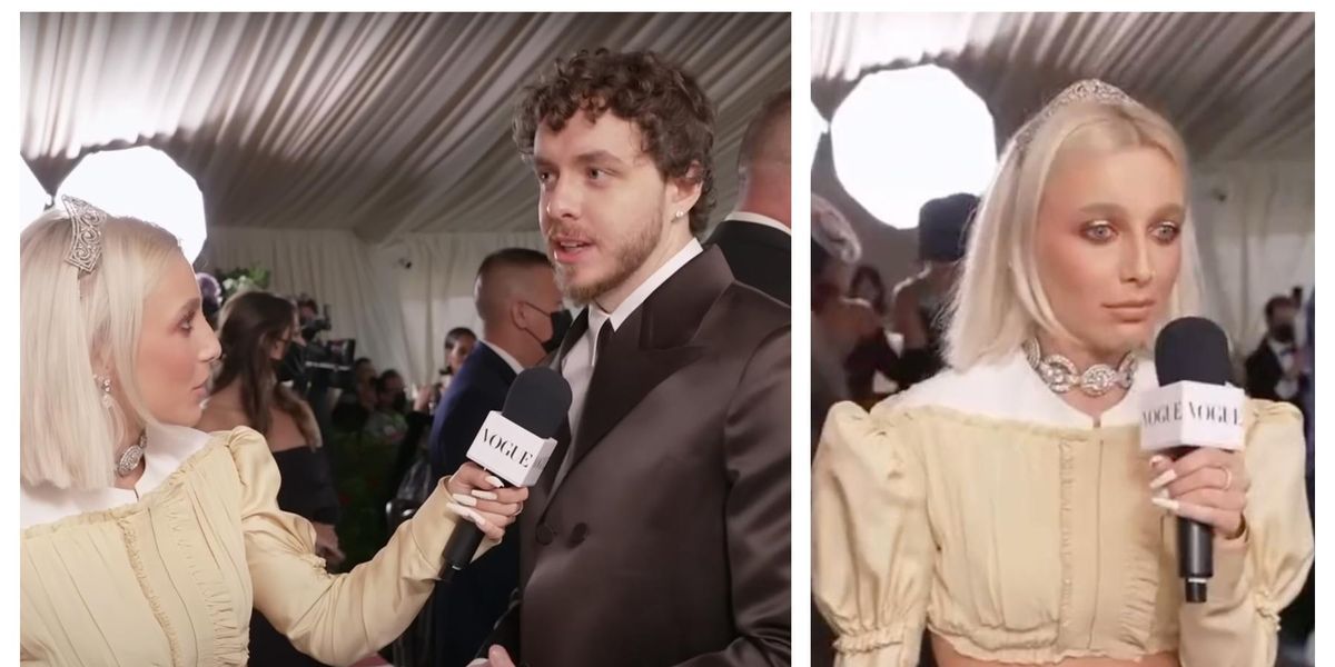 Emma Chamberlain and Jack Harlow flirting interview at Met Gala 2022 sparks  hilarious meme fest online