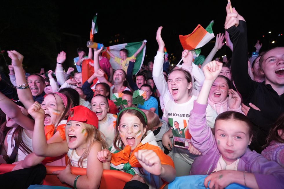 Dublin park erupts with pride as local hero Kellie Harrington wins boxing gold