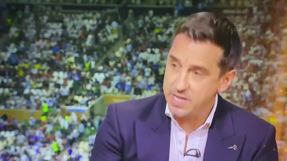 Gary Neville agrees to 'wear an Arsenal shirt saying champions' if