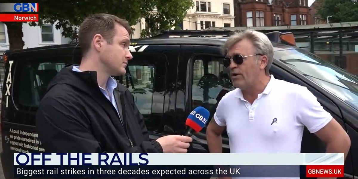 Awkward Moment Gb News Interviews Cab Driver Who Actually Supports The Rail Strike Indy100