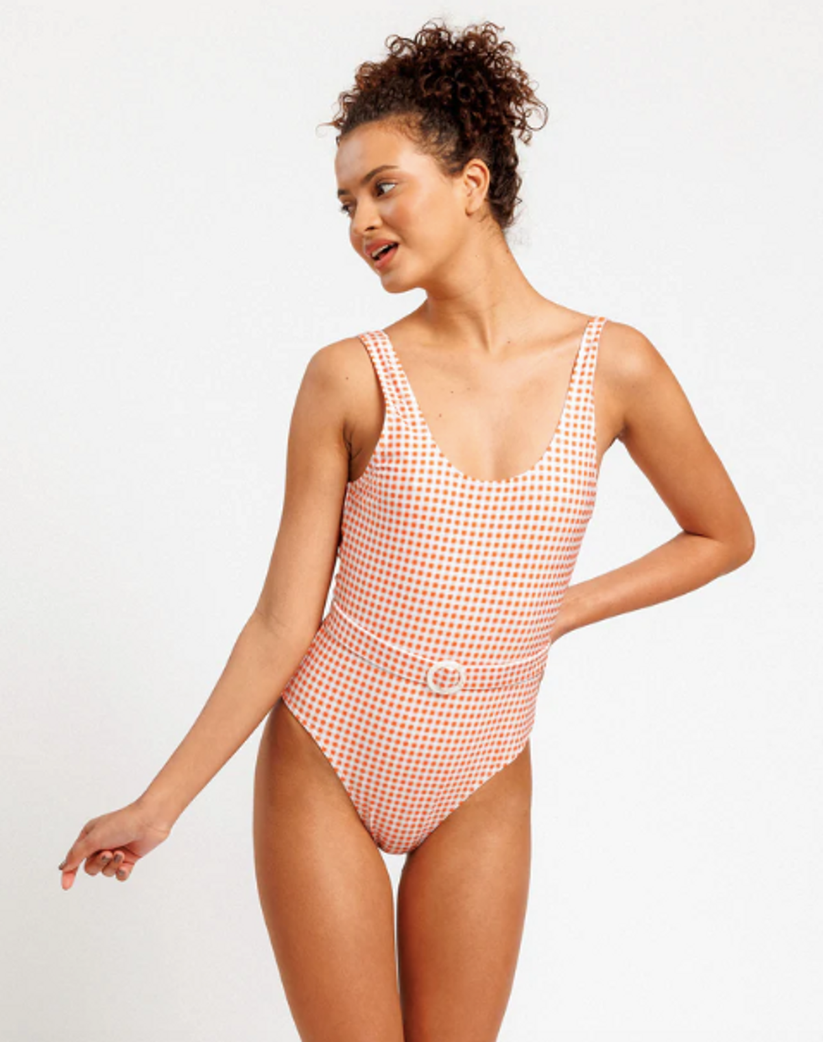 Gingham Scoop Back Swimsuit Indy100