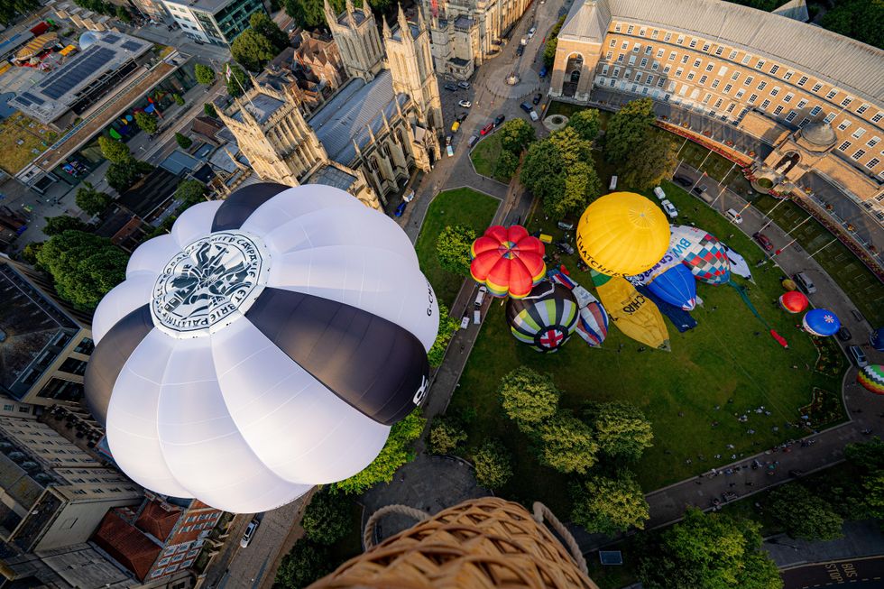 Hot air balloons take to the city skies to launch annual fiesta