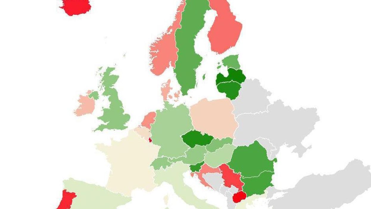 European Porn Age - The average age European women have their first child, mapped | indy100 |  indy100