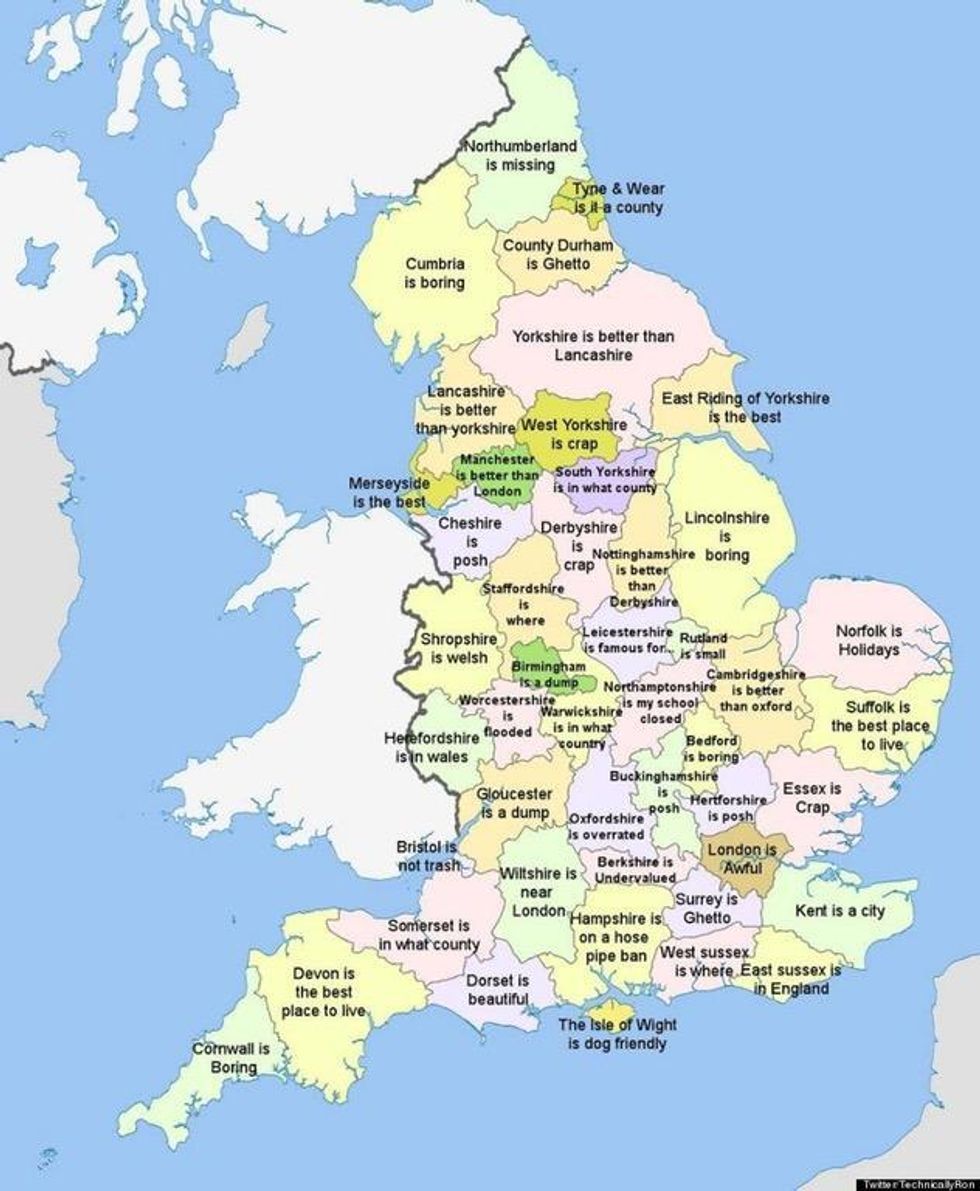 The only 'extremely' offensive autocorrect map of England's counties ...