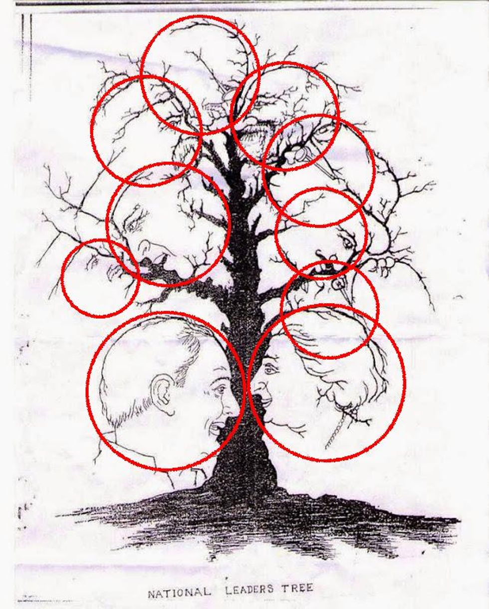 Can You Work Out How Many Faces Are Hidden In The Tree The Internet Has Rediscovered This Great 