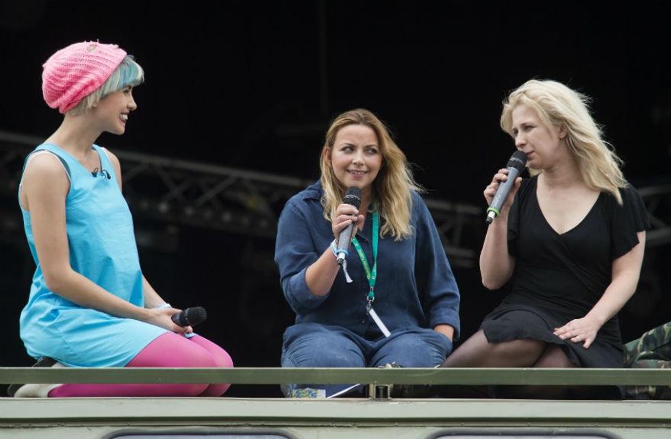 Charlotte Church Interviewed Pussy Riot On Top Of A Russian Military Truck Because Glastonbury 