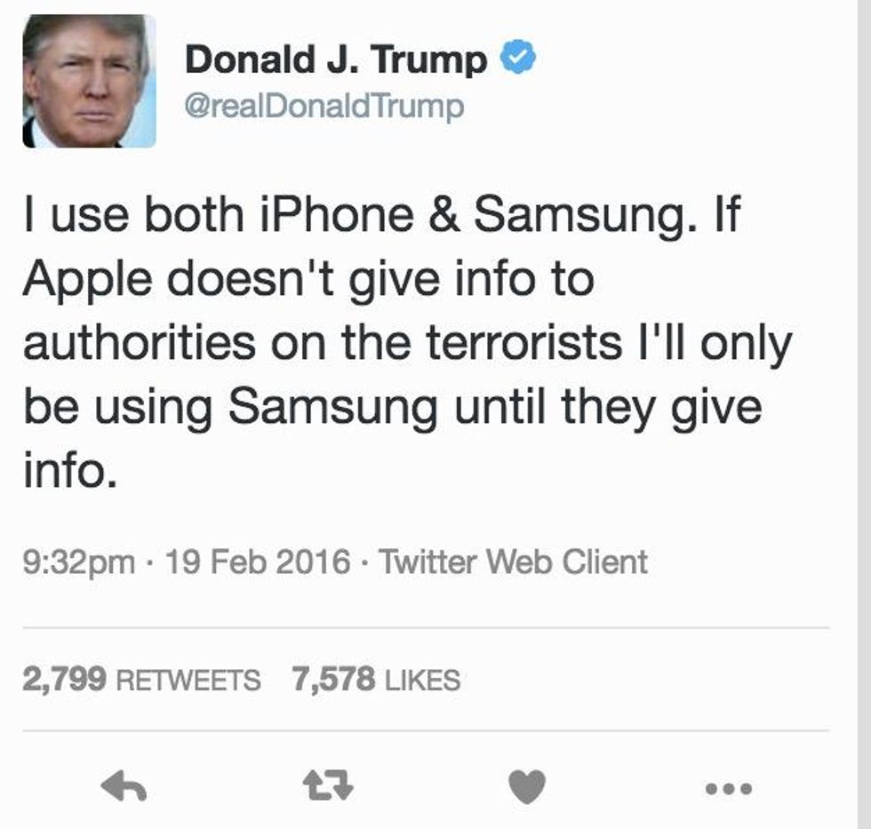 Donald Trump announces boycott of Apple, keeps tweeting from his iPhone ...