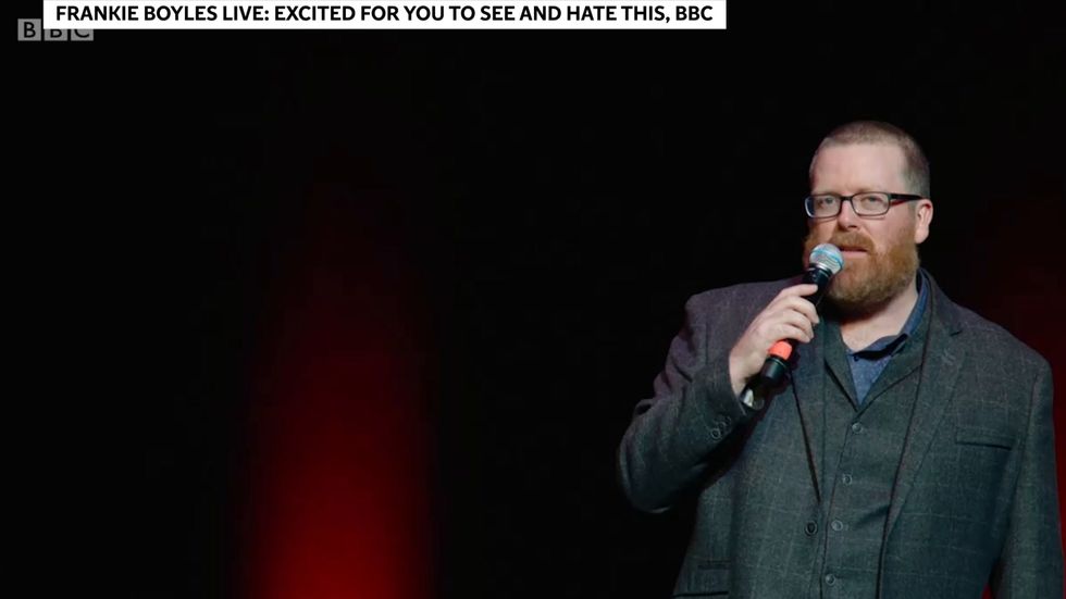 Frankie Boyle berates Boris Johnson during stand-up special | indy100
