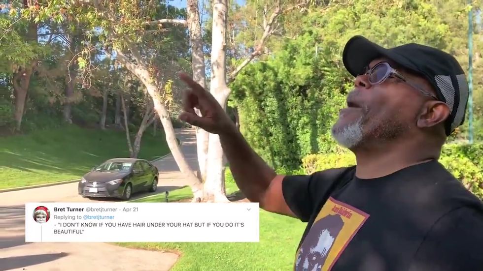 Samuel L Jackson yells compliments at his neighbours