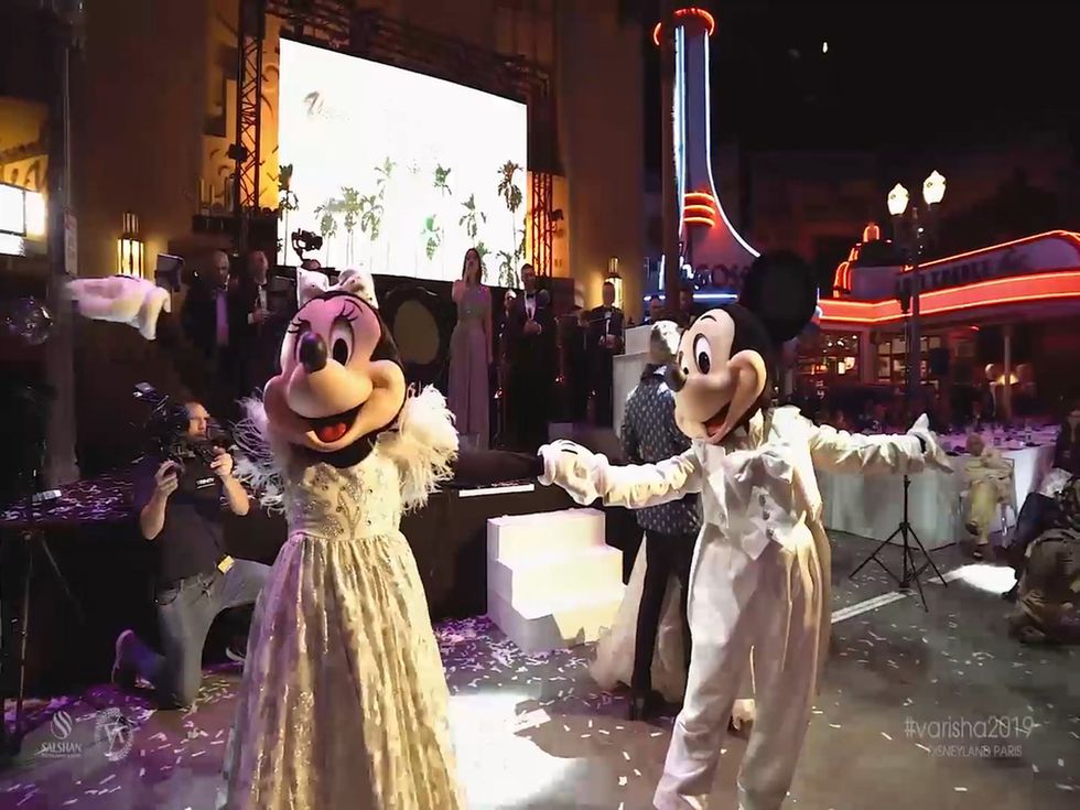 Bollywood couple joined Mickey and Minnie Mouse for first dance 