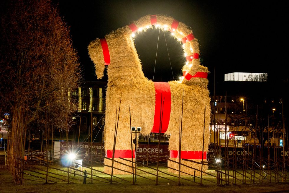 Has The Christmas Goat Burned Down Yet 2022 A Straw Goat In Sweden Is Famed For Being Illegally Set Alight – And  Someone Just Torched Its 'Little Brother' | Indy100