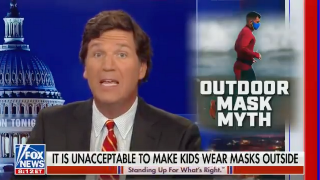 Tucker Carlson criticised for likening children wearing face masks to ‘child abuse’