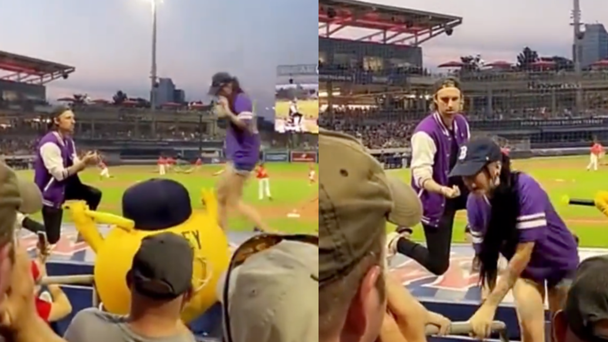 Baseball player knocks it out of park with wedding proposal