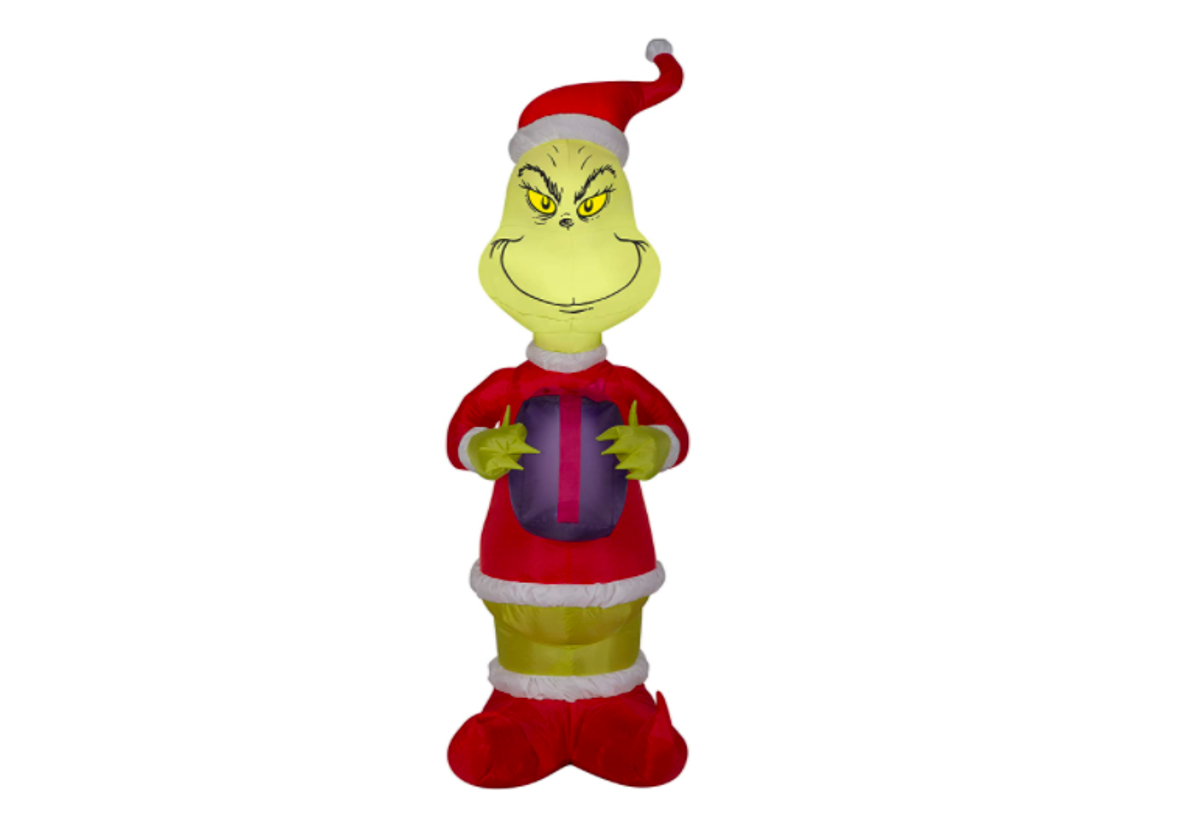 Gemmy 81246 Airblown Grinch With Present Christmas Inflatable 4 Ft Tall Indy100