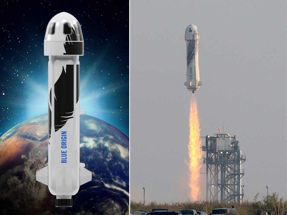 A model of Jeff Bezos rocket that looks like a sex toy selling for a suggestive 69