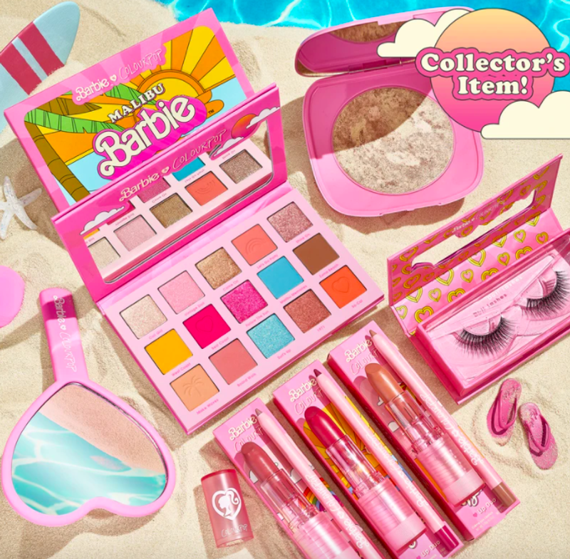 Malibu Barbie colourpop makeup collection deals