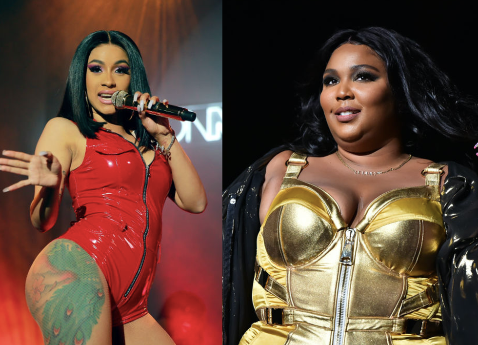 Lizzo and pregnant Cardi B channel Hercules in Rumours music video