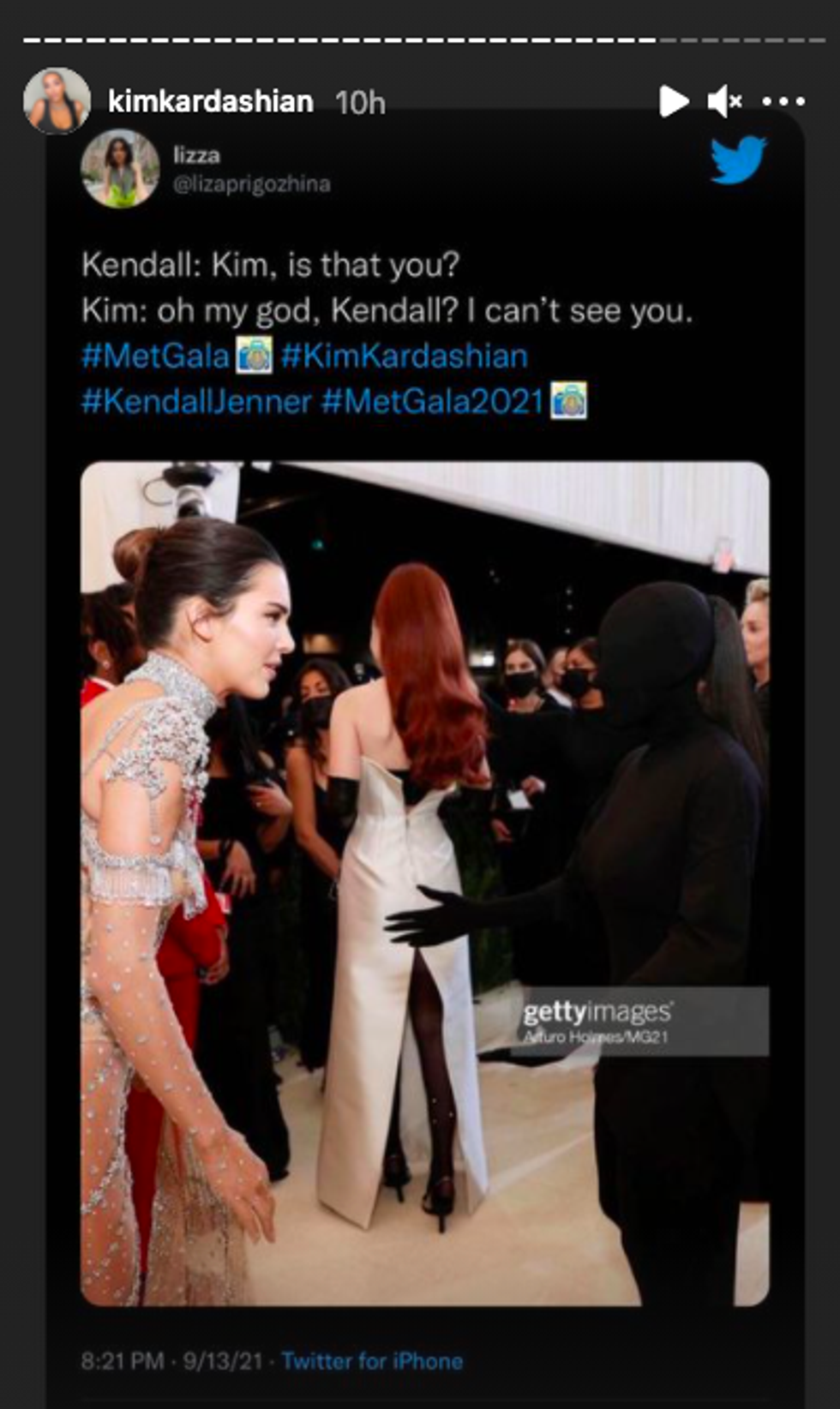 Kim Kardashian Has Embraced All Of Your Hilarious Memes Of Her Divisive Meta Gala Outfit Indy100 