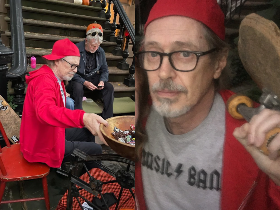 Steve Buscemi wins Halloween by dressing as his own iconic How Do you Do Fellow Kids meme