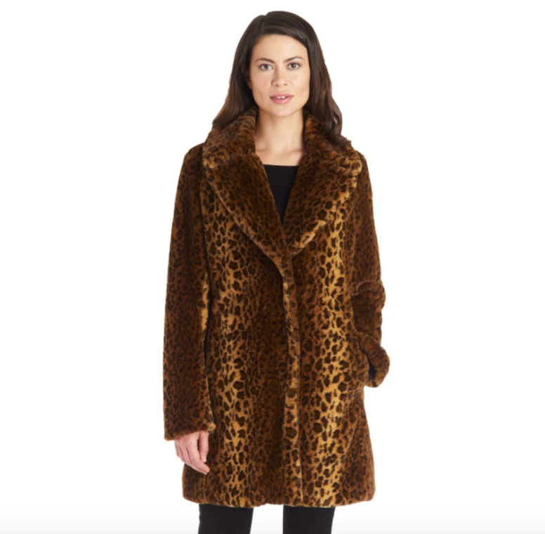 Kensie leopard clearance coat