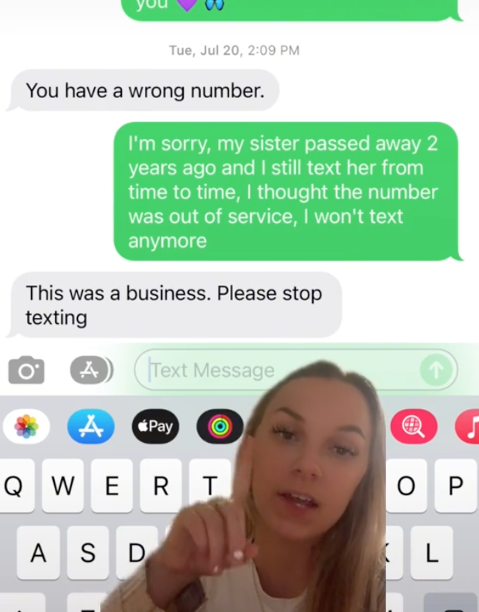 Woman dies shortly after text she was 'happy