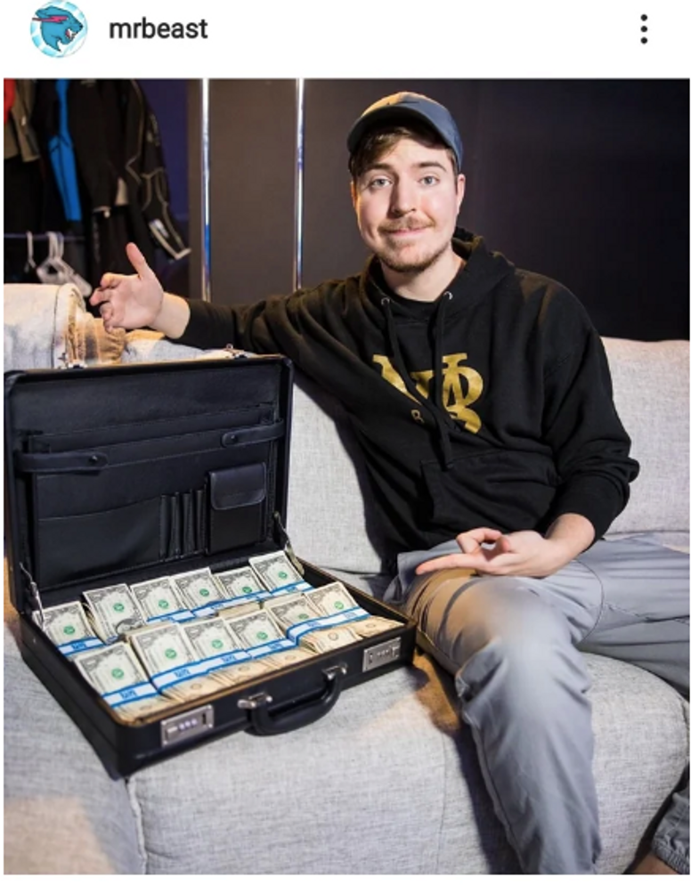 MrBeast offer to buy '£8,000 Instagram DM