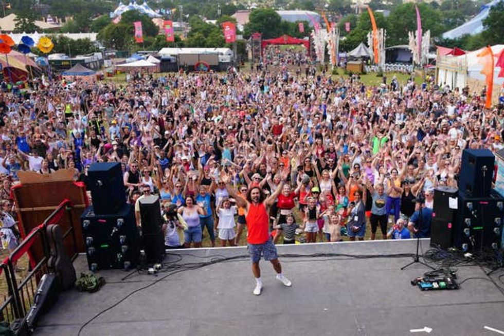 Joe Wicks eyes Pyramid as he leads Glastonbury workout days after son’s ...