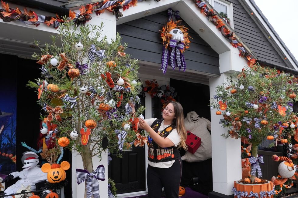 Nightmare Before Christmas and a pirate ship: Families decorate Halloween homes