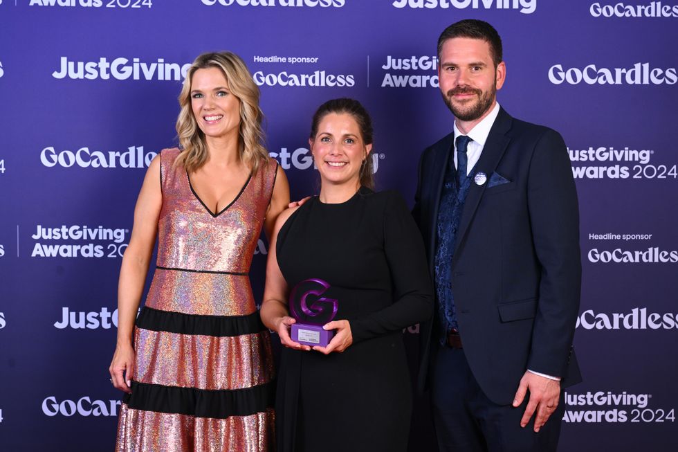 Rob Burrow’s wife accepts JustGiving award recognising his fundraising work