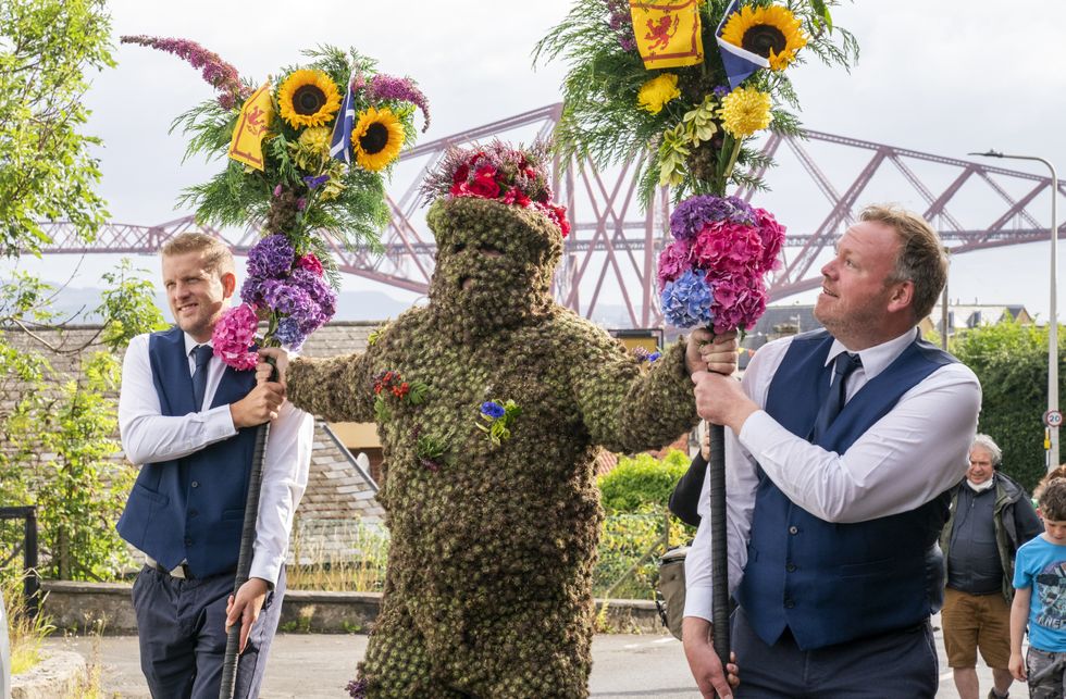 Locals turn out to celebrate annual tradition of the Burryman parade