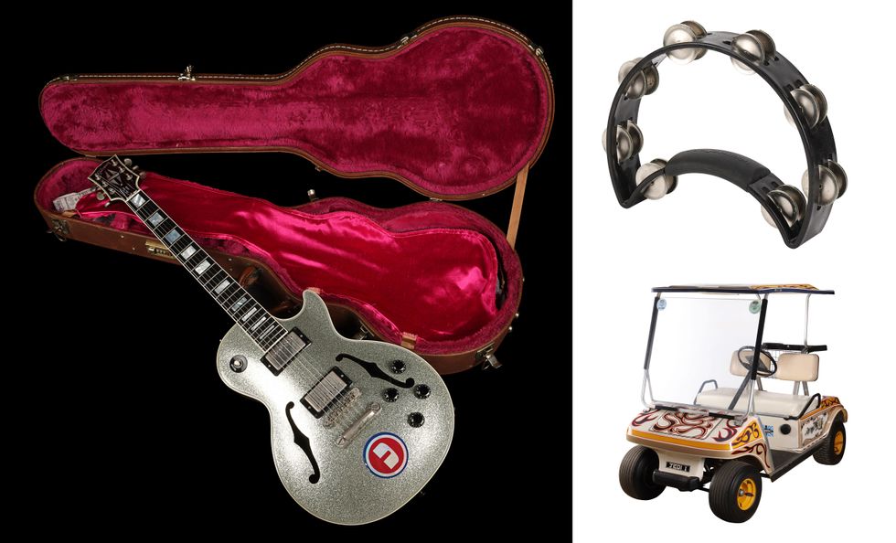 Oasis: Noel Gallagher’s golf buggy and Liam Gallagher’s tambourine go to auction